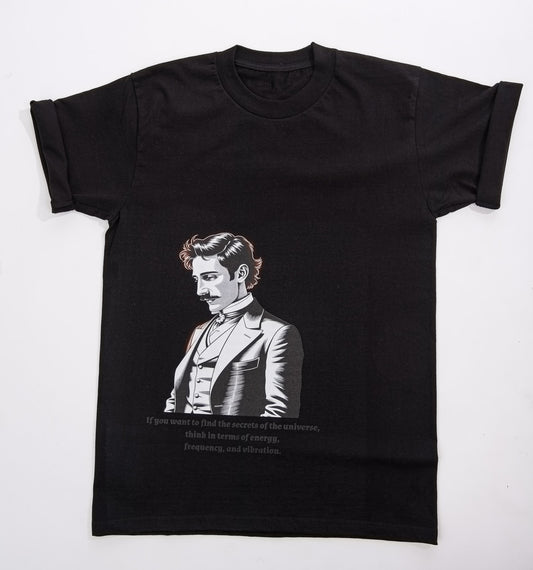 Nikola Tesla Tee Black